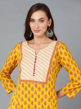 Women Cotton Blend Floral Printed Kurta-VKSKD1042B